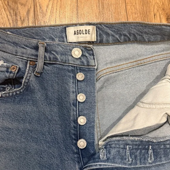 Agolde Riley cropped Distressed Jeans - Picture 4 of 10